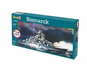 Revell 75802 - 1:1200 German Battleship Bismarck model z farbami
