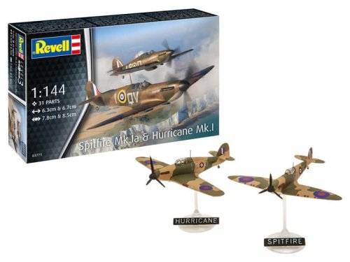 Go to product Revell 73771 - 1:144 Spitfire Mk.Ia & Hurricane Mk.I modele z farbami