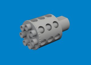 Eduard 672421 - 1:72 A-10C rotary gun flash suppressor Print 3D
