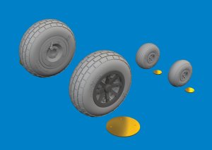 Eduard 6481136 - 1:48 P-40N wheels block tread