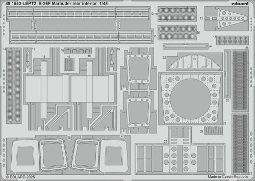 Go to product Eduard 491553 - 1:48 B-26F Marauder rear interior