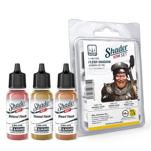 Go to product Ammo Mig 7332 - Matt Shader Set Flesh Shadow
