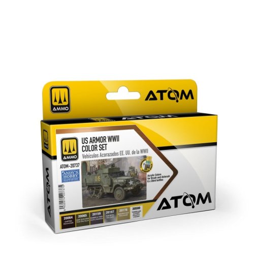 Go to product Ammo Mig 20737 - Atom US Armor WWII Colour Set
