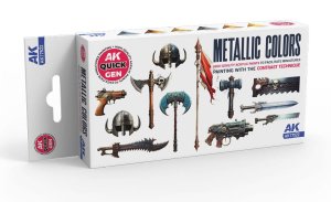 AK Interactive 17522 - Quick Gen paint set Metallics