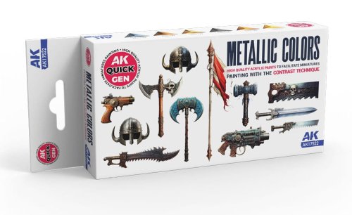 Go to product AK Interactive 17522 - Quick Gen paint set Metallics