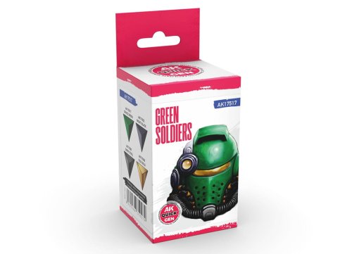 Go to product AK Interactive 17517 - Quick Gen paint set Green Soldiers