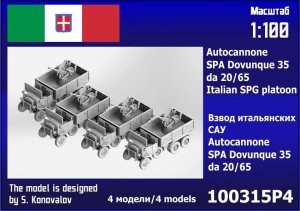 Zebrano 100-315P4 - 1:100 SPA-Dovunque 35 da 20/65 Italian SPG Platoon 4 pcs