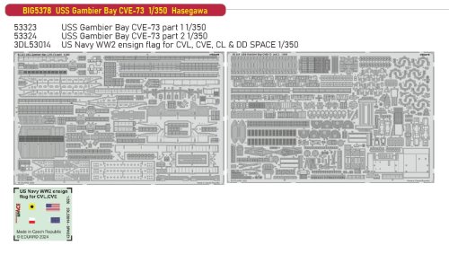 Go to product Eduard BIG5378 - 1:350 USS Gambier Bay CVE-73