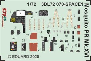 Eduard 3DL72070 - 1:72 Mosquito PR Mk.XVI Space 3D Decals