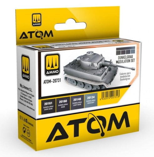 Go to product Ammo Mig 20731 - Atom Dunkelgrau Modulation paint set 