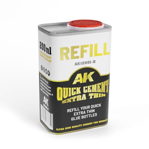 Go to product AK Interactive 12001-B - Extra Thin Quick Cement 200 ml Refill