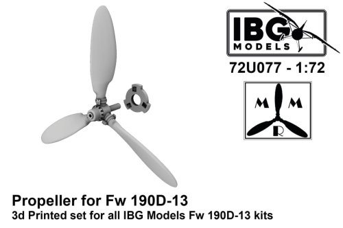 Go to product IBG 72U077 - 1:72 Propeller for Fw 190D-13