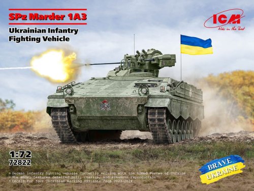 Go to product ICM 72822 - 1:72 SPz Marder 1A3 Ukrainian Infantry Fighting Vehicle