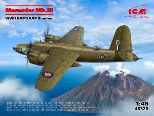 Go to product ICM 48326 - 1:48 Marauder Mk.III WWII RAF/SAAF Bomber
