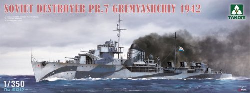 Go to product Takom 6017 - 1:350 Soviet Destroyer PR.7 Gremyashchiy 1942