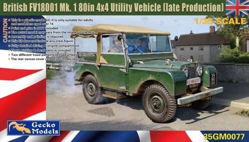 Go to product Gecko Models 35GM0077 - 1:35 British FV18001 Mk. 1 80in 4x4 Utility Vehicle Late Production