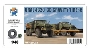 Zimi Model Toucan 3D015 - 1:48 URAL 4320 3D Gravity Tire 6 pcs