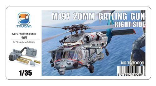 Go to product Zimi Model Toucan 3D009 - 1:35 M197 20 mm Gatling Gun Right Side for Knighthawk MH-60S