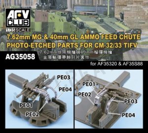 AFV Club AG 35058 - 1:35 7,62 mm MG & 40 mm GL Ammo Feed Chute PE for CM-32/33 TIFV