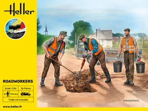 Heller 58754 - 1:24 Road Workers figures with paints