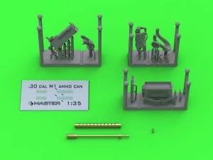 Master GM-35-092 - 1:35 Browning M1919 - E6160 mount - used e.g. on M4 Sherman tank or T17E1 Staghound Light Armored Car