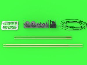 Master GM-16-008 - 1:16 Antenna Comrod VHF3088VM - used on Leopard 2 A7V and other vehicles (2pcs) - tilted version