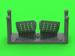 Master AM-72-175 - 1:72 P-51 Mustang - carburator air filter cover - RAF louvred type - version A (for Eduard)