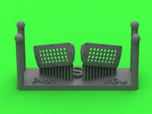 Go to product Master AM-72-174 - 1:72 P-51 Mustang - carburator air filter cover - standard holed type (for Eduard)