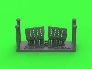 Master AM-72-173 - 1:72 P-51 Mustang - carburator air filter cover - RAF louvred type - version B (for Arma Hobby)