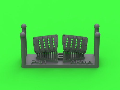Go to product Master AM-72-173 - 1:72 P-51 Mustang - carburator air filter cover - RAF louvred type - version B (for Arma Hobby)