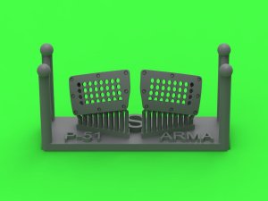 Master AM-72-171 - 1:72 P-51 Mustang - carburator air filter cover - standard holed type (for Arma Hobby)