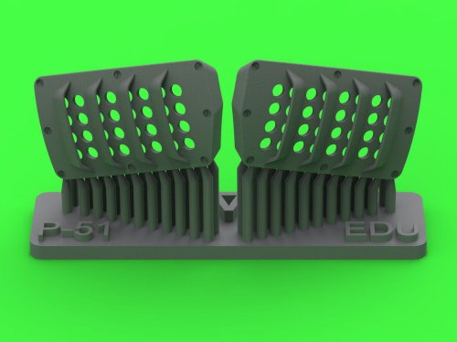 Go to product Master AM-48-187 - 1:48 P-51 Mustang - carburator air filter cover - RAF louvred type - version A
