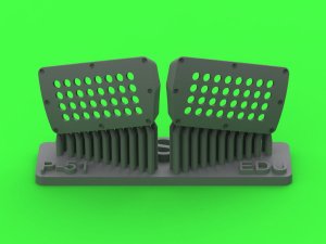 Master AM-48-186 - 1:48 P-51 Mustang - carburator air filter cover - standard holed type