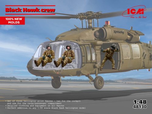 Go to product ICM 48130 - 1:48 Black Hawk crew 3 figures