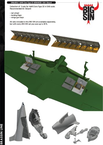 Go to product Eduard SIN648143 - 1:48 A6M3 Zero Type 32 Advanced