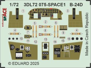 Eduard 3DL72075 - 1:72 B-24D Space 3D Decals