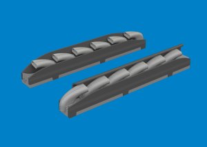 Eduard 632207 - 1:32 Bf 109K-4 exhaust stacks Print 3D