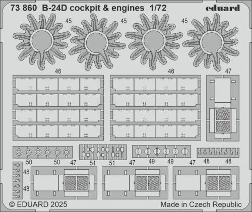 Go to product Eduard 73860 - 1:72 B-24D cockpit & engines