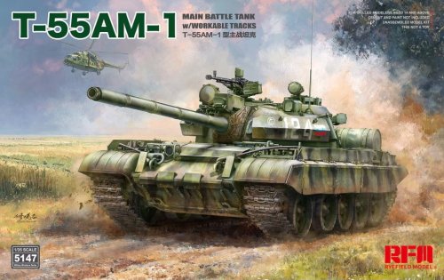 Go to product Rye Field Model 5147 - 1:35 T-55AM-1 Main Battle Tank  w/ workable tracks