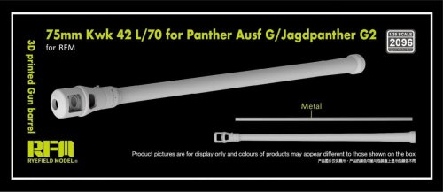 Go to product Rye Field Model 2096 - 1:35 75 mm KwK 42 L/70 for Panther Ausf G 3D Printed Gun Barrel