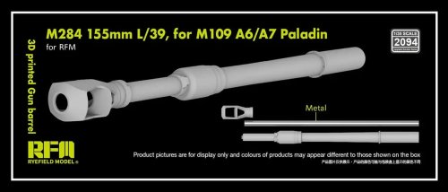 Go to product Rye Field Model 2094 - 1:35 M284 155 mm L/39 for M109 A6/7 Paladin 3D Printed Gun Barrel