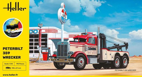 Go to product Heller 56794 - 1:43 Peterbilt 359 Wrecker model z farbami