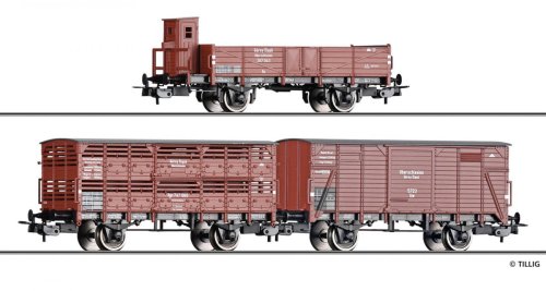 Go to product Tillig 70067 H0 - Set of three Upper Silesian freight wagons, ep.II