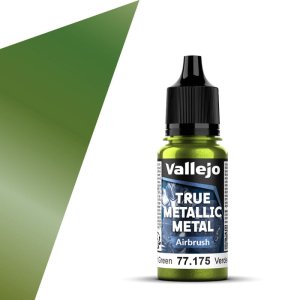 Vallejo 77175 - True Metallic Metal 175 Amber Green Airbrush acrylic paint 18 ml