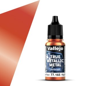 Vallejo 77165 - True Metallic Metal 165 Forged Red Airbrush acrylic paint 18 ml