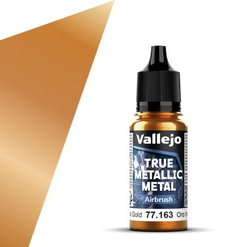 Go to product Vallejo 77163 - True Metallic Metal 163 Imperial Gold Airbrush acrylic paint 18 ml