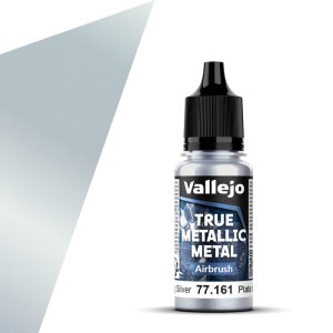 Vallejo 77161 - True Metallic Metal 161 Sterling Silver Airbrush acrylic paint 18 ml