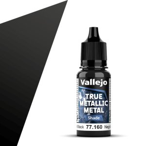 Vallejo 77160 - True Metallic Metal 160 Obsidian Black Shade acrylic paint 18 ml