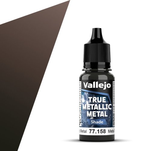 Go to product Vallejo 77158 - True Metallic Metal 158 Rusty Metal Shade acrylic paint 18 ml