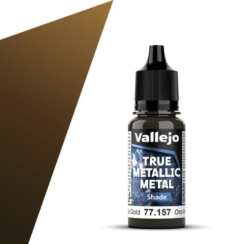 Go to product Vallejo 77157 - True Metallic Metal 157 Arcane Gold Shade acrylic paint 18 ml